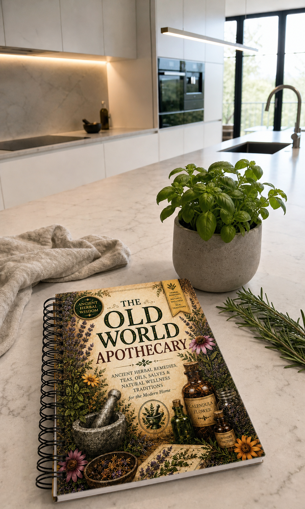 Reader enjoying The Old World Apothecary